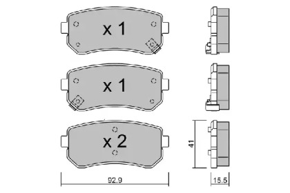 Комплект тормозных колодок AISIN BPHY-2002